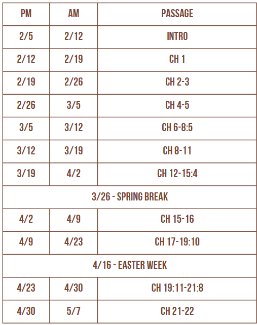 Women's wednesday schedule